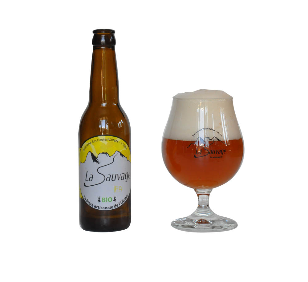 Photo détourée de la bière La sauvage 3 pistes