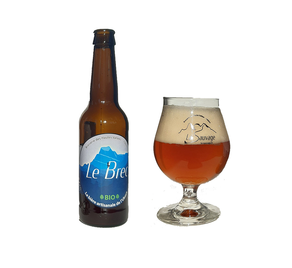 Photo détourée de la bière La sauvage Brec