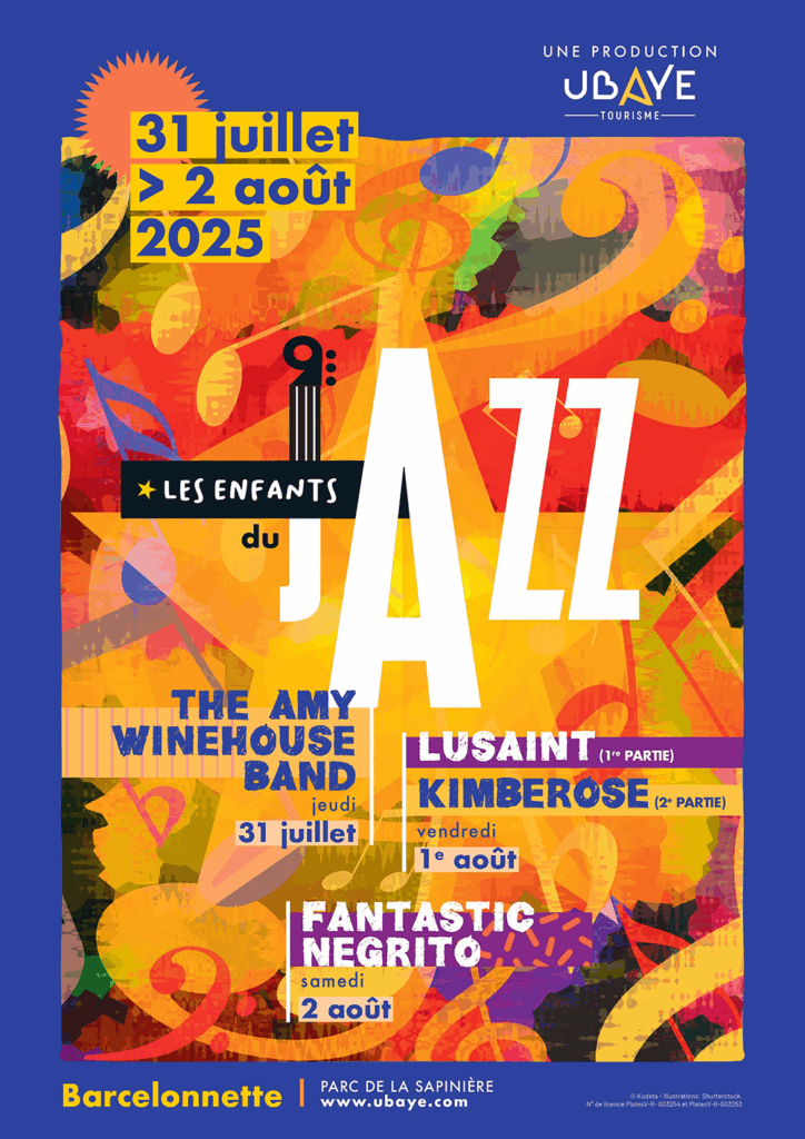 Affiche de l'événement Les enfants du Jazz du 31 juillet au 2 Aout 2025